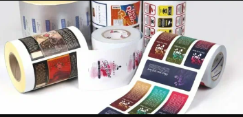 Custom label rolls and premium box printing in a production setting